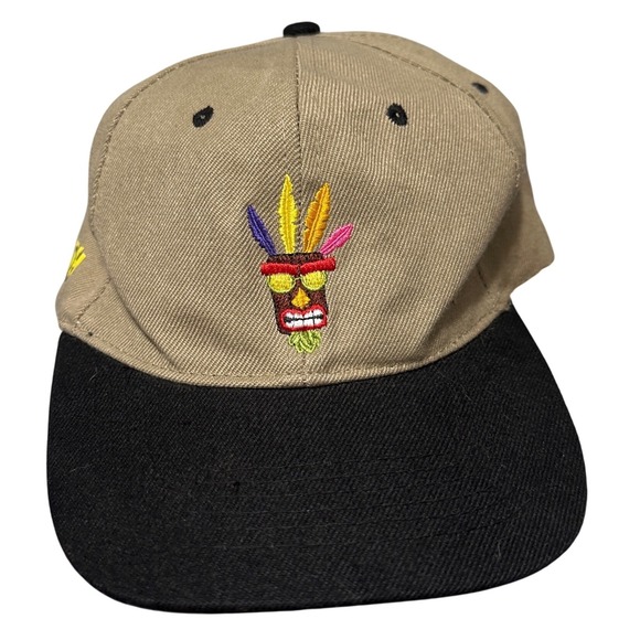 Activision Other - Rare Crash Bandicoot Aku Aku Mask Promo Hat 2017 Activision Tan Black Snapback